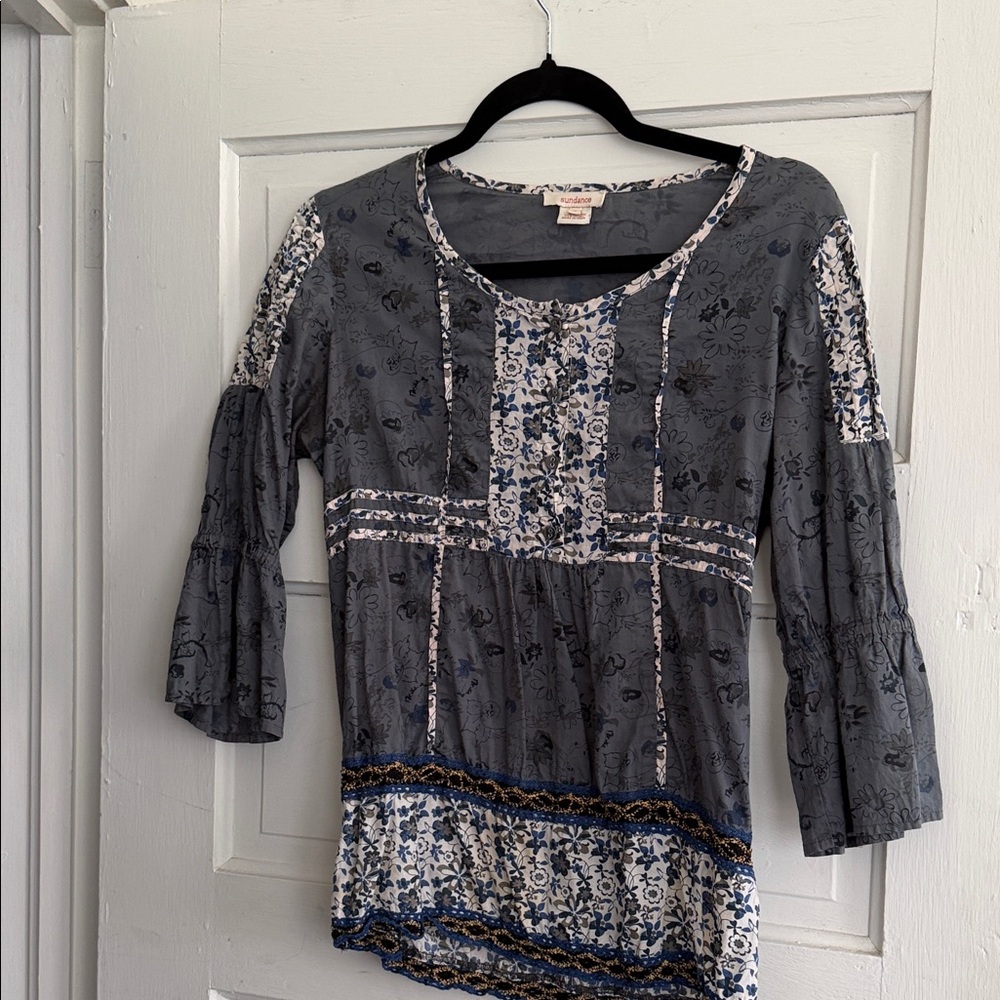 Sundance Boho Floral Patchwork Women's Top